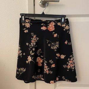 Brandy Melville wrap floral mini skirt